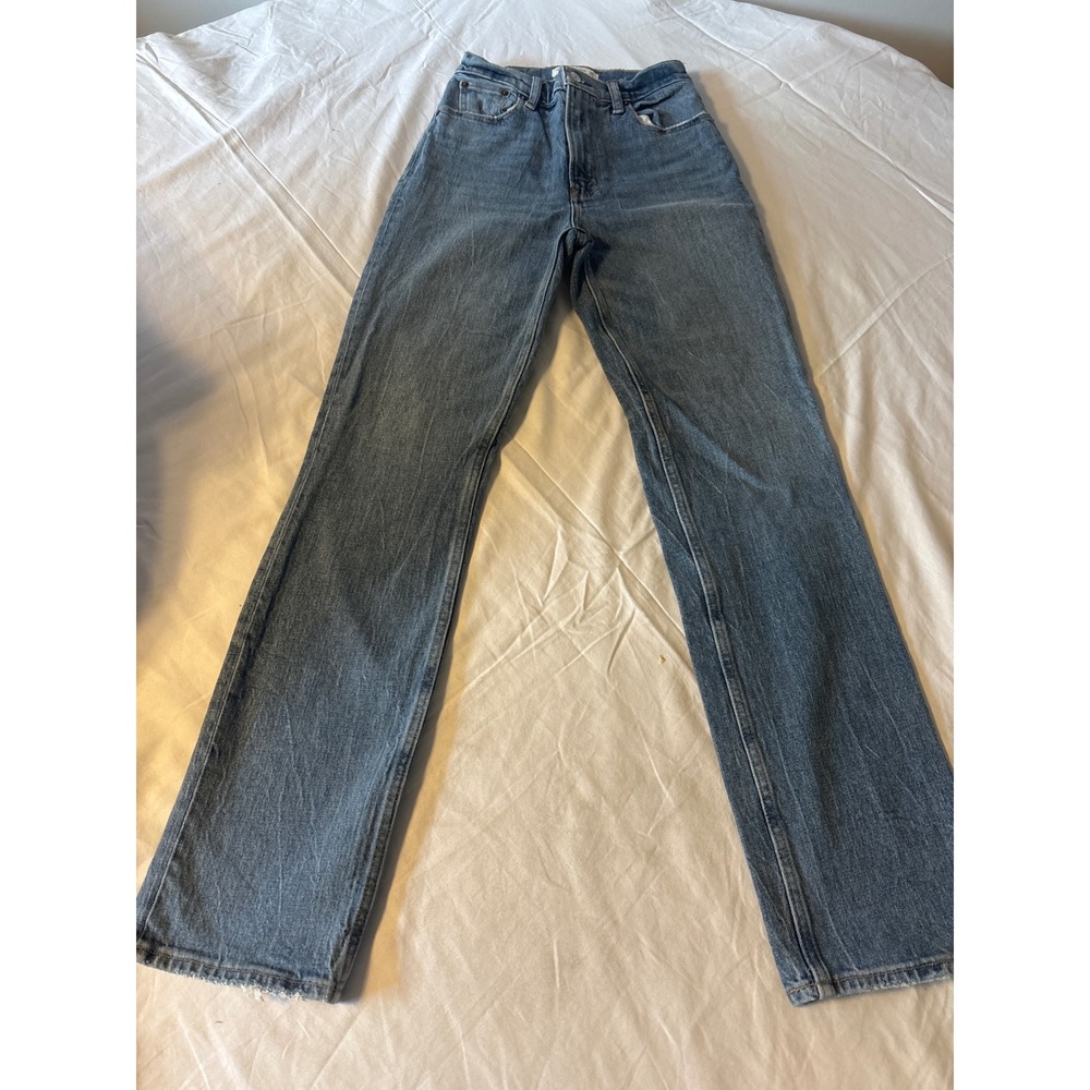 Abercrombie & Fitch 90s Straight Jeans Womens 24/00R Blue Ultra High Rise